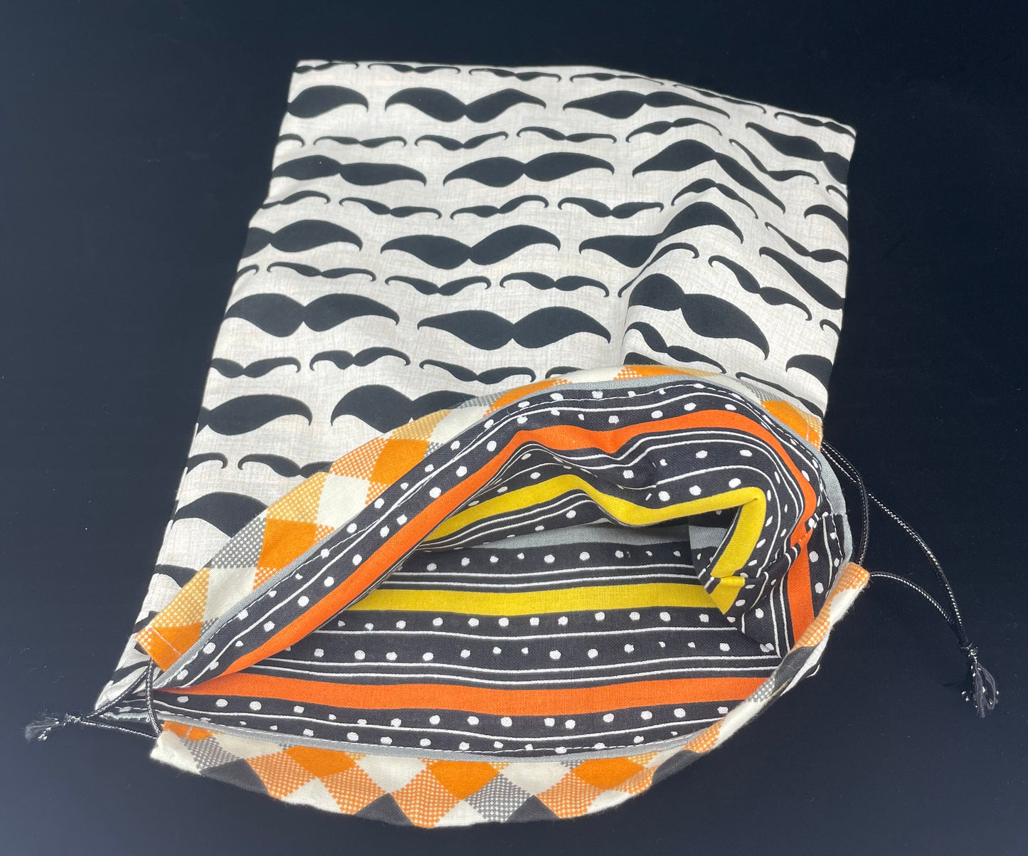 Mustache Cotton Storage Bag