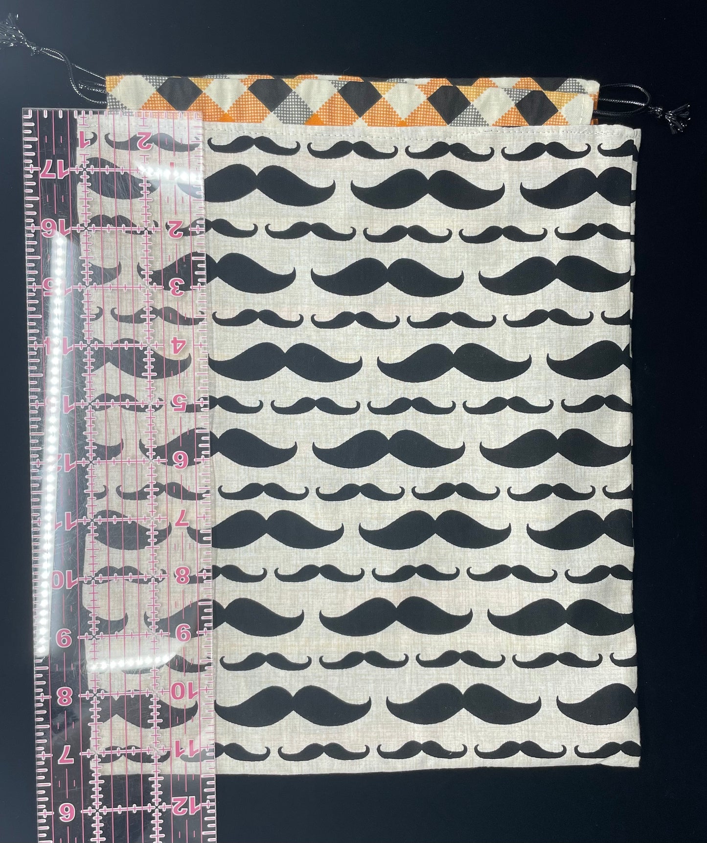 Mustache Cotton Storage Bag